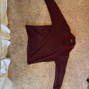 Dark red Van Heiden long sleeved polo